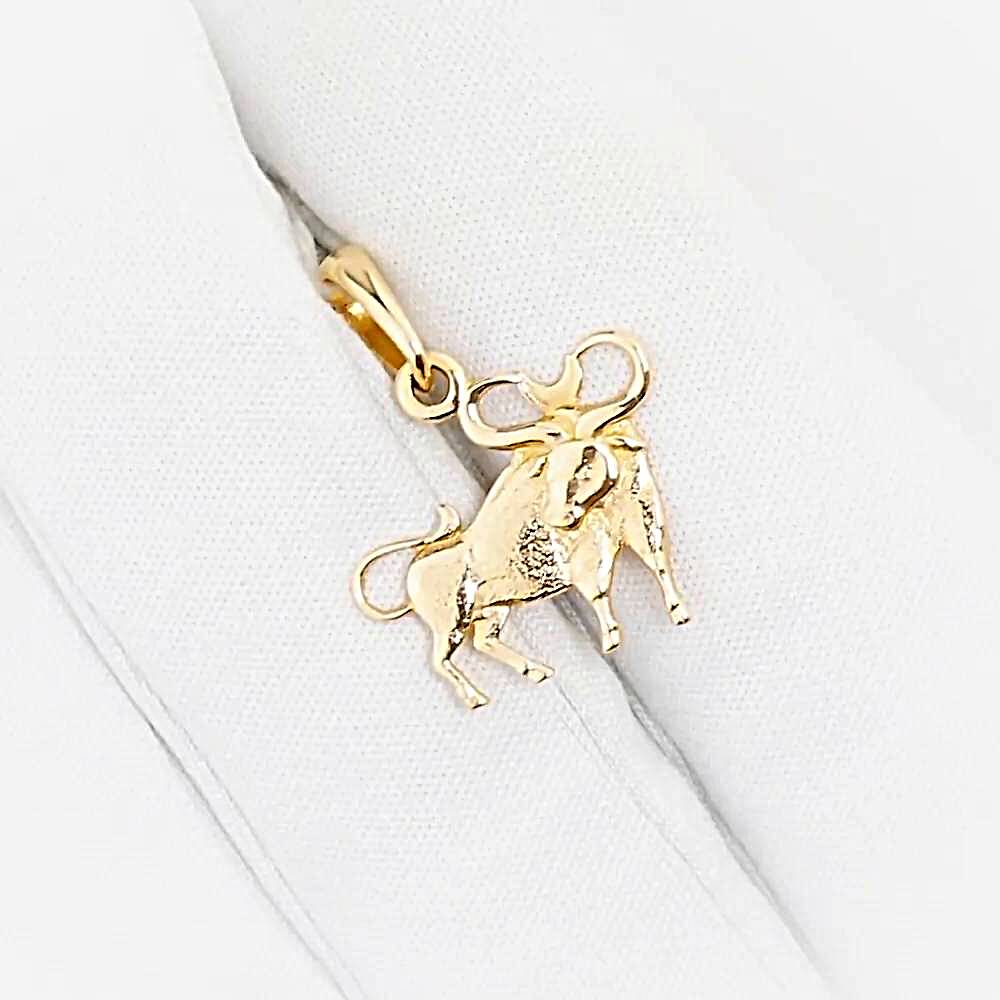 Подвес Телец из красного золота 585 пробы 1