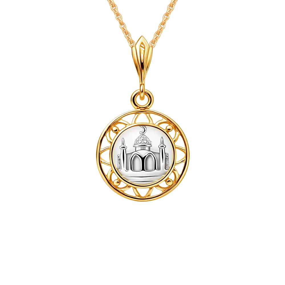 Подвес  мусульманский из красного золота 375 пробы