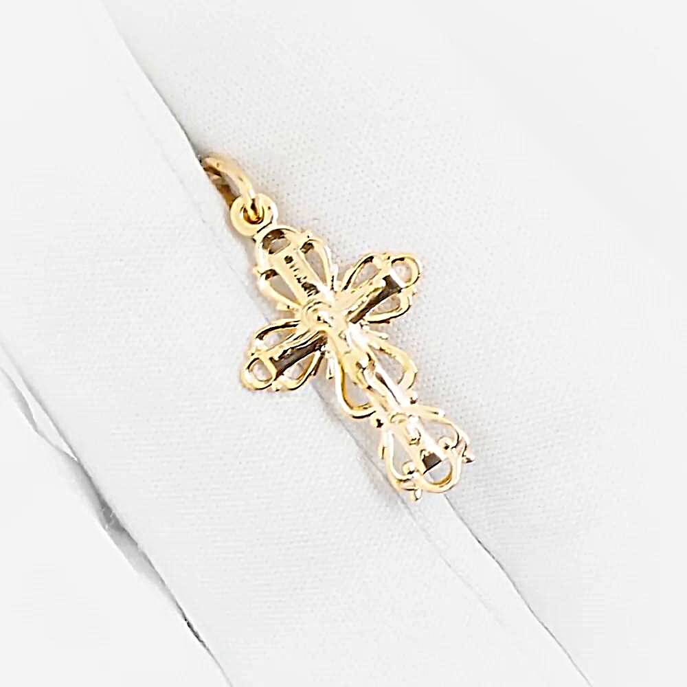 Крестик из красного золота 585 пробы