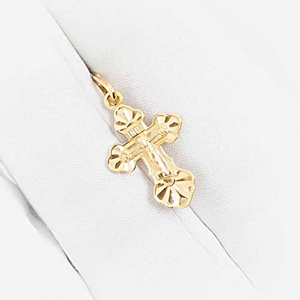 Крестик из красного золота 585 пробы