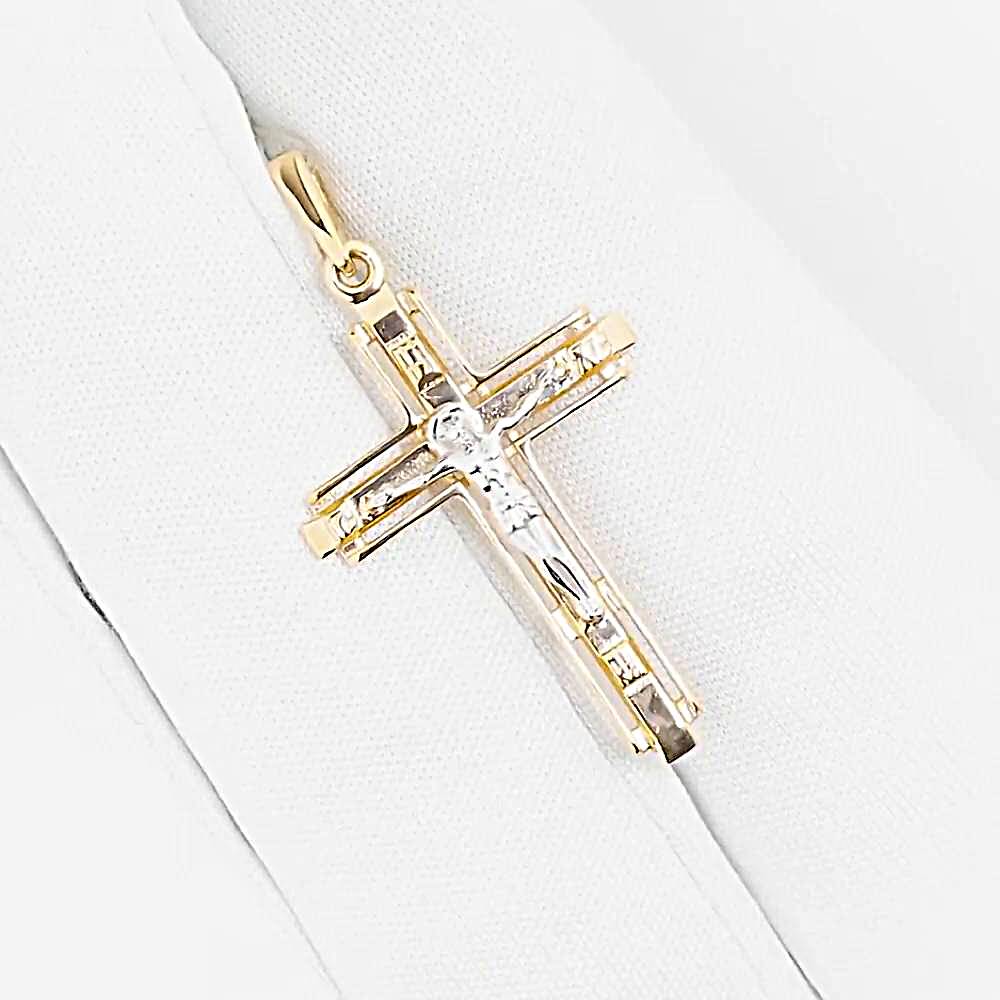 Крестик из красного золота 585 пробы