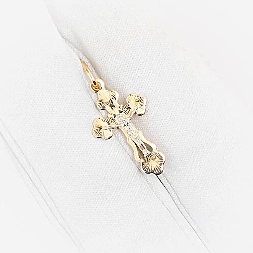 Крестик из красного золота 585 пробы 1