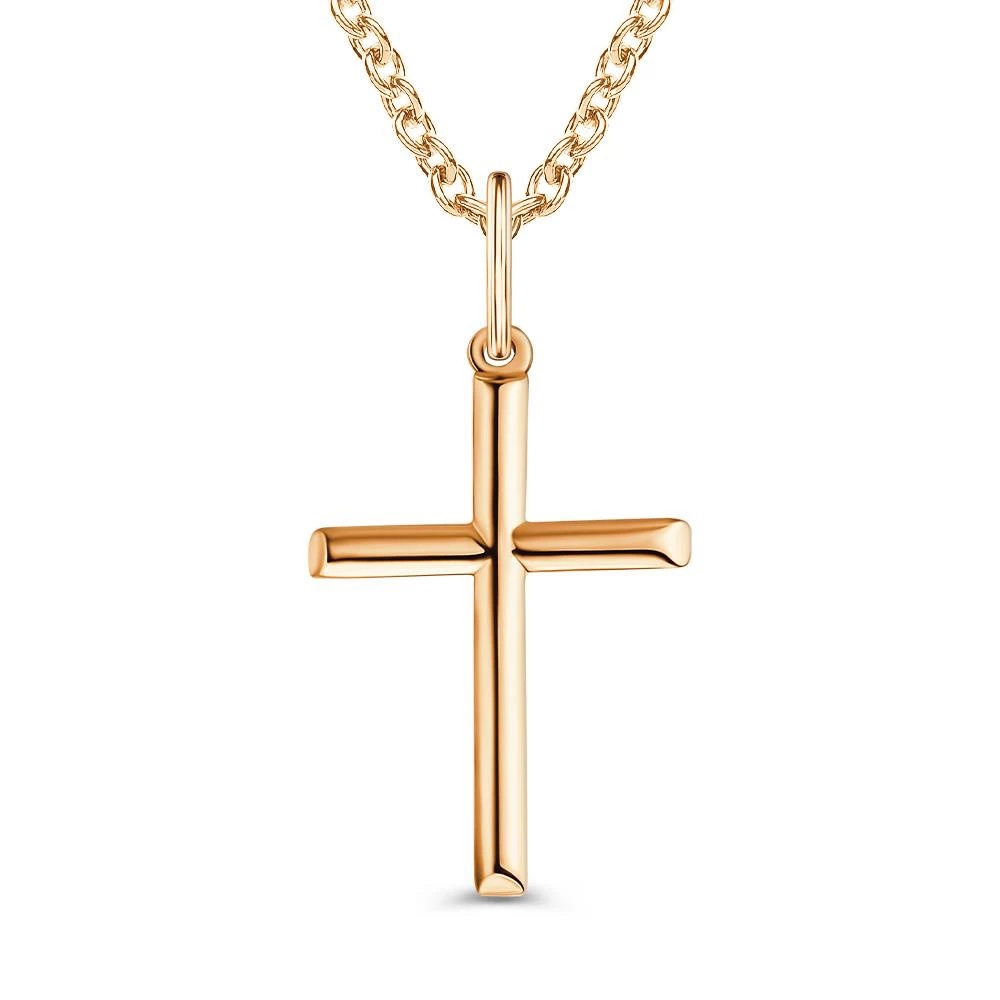 Крестик из красного золота 585 пробы