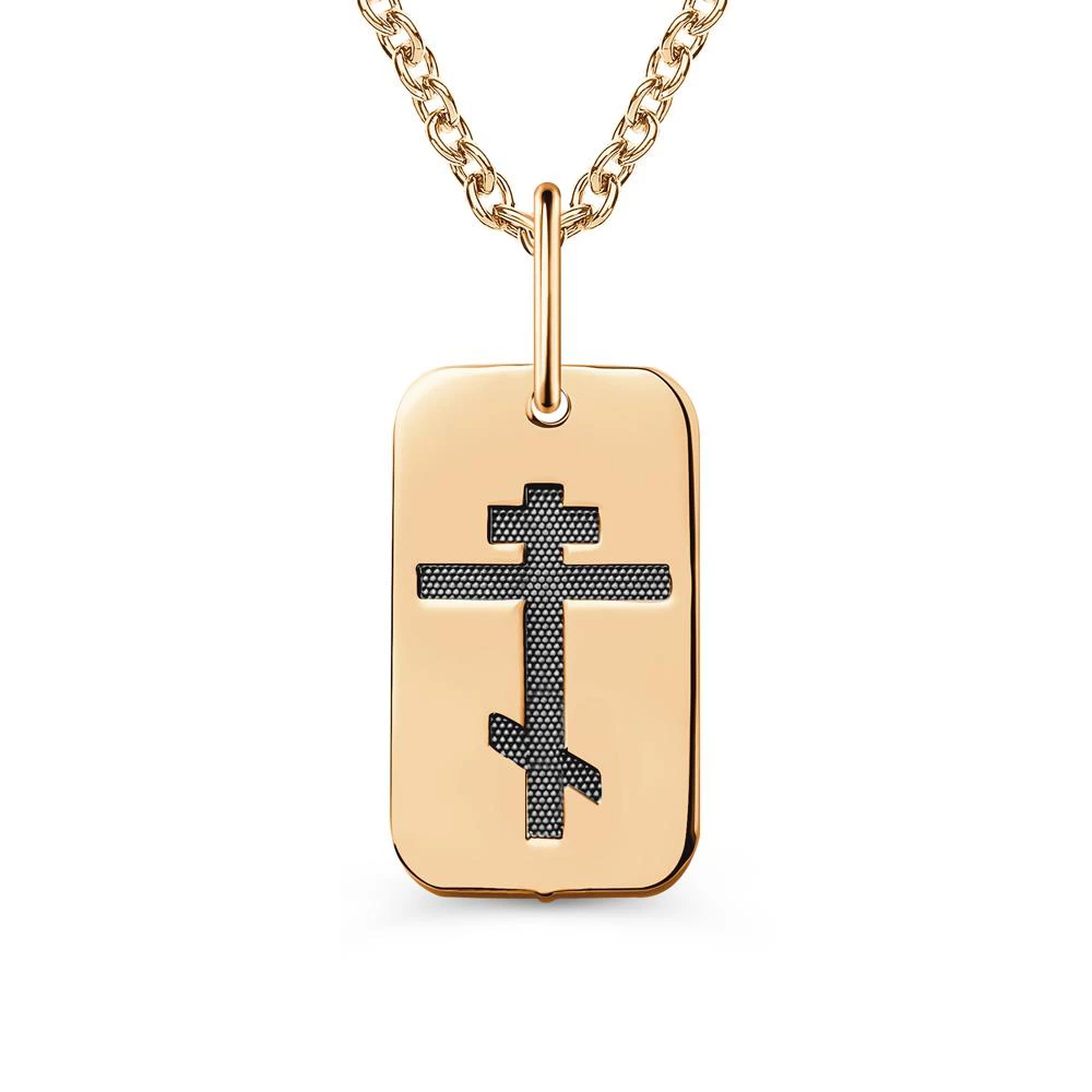 Икона Крест из красного золота 585 пробы