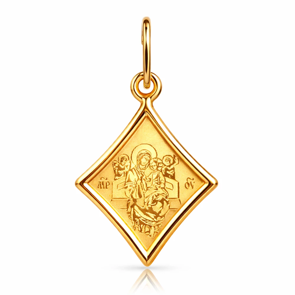 Икона Всецарица из красного золота 375 пробы