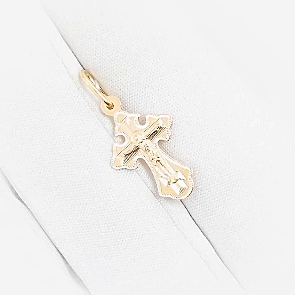 Крестик из красного золота 585 пробы