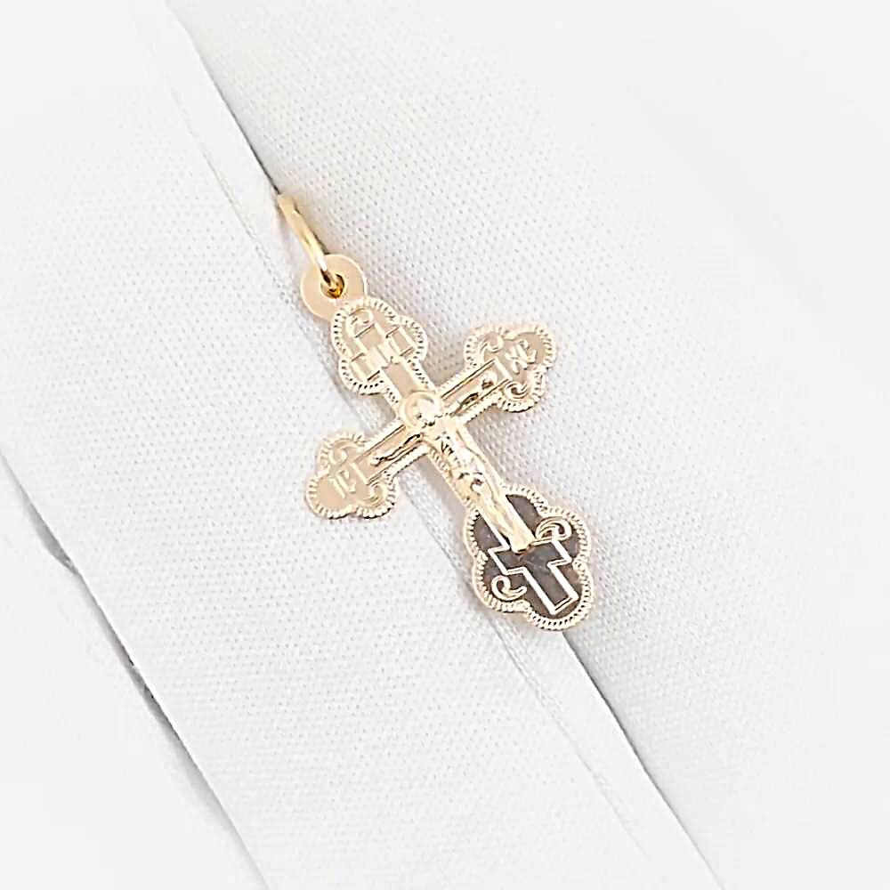 Крестик из красного золота 585 пробы