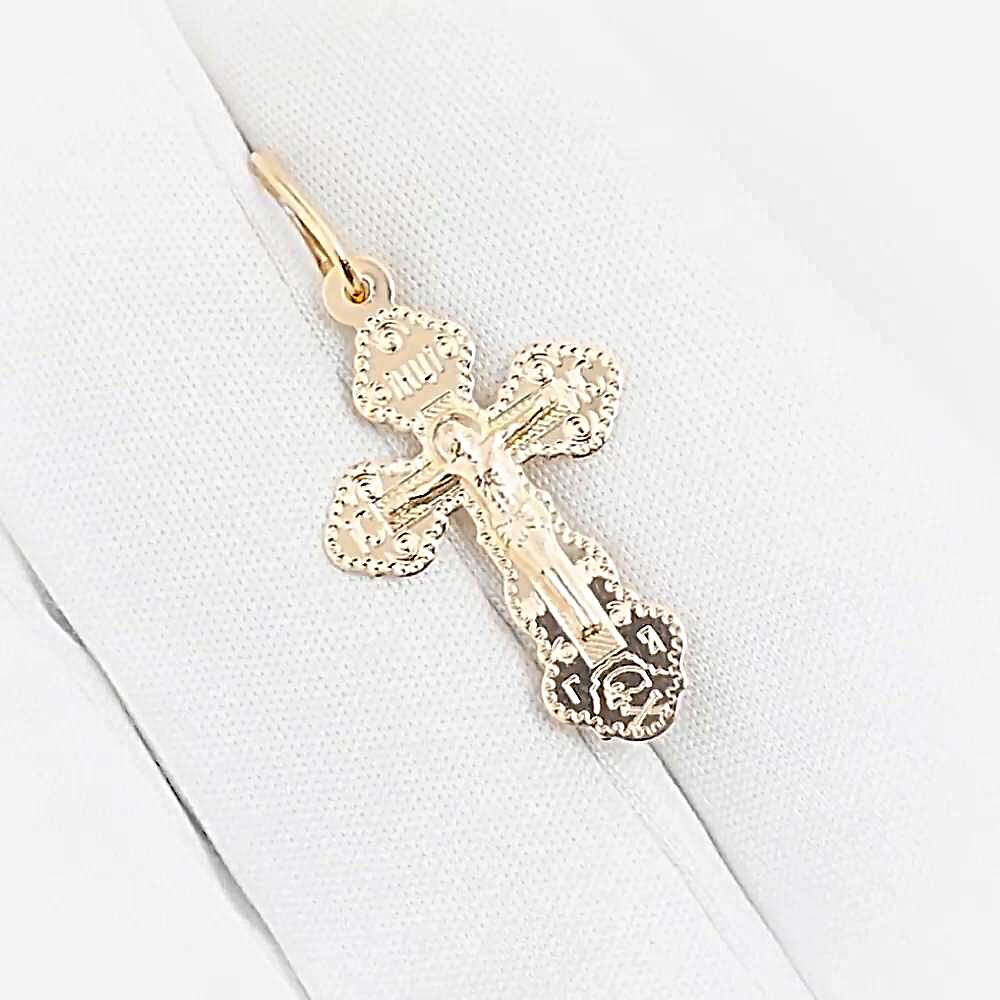 Крестик из красного золота 585 пробы