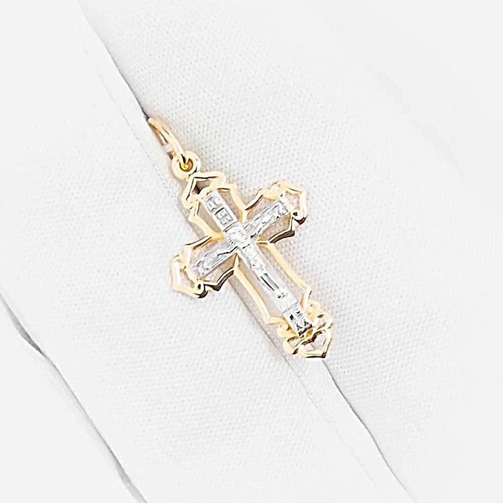 Крестик из красного золота 585 пробы