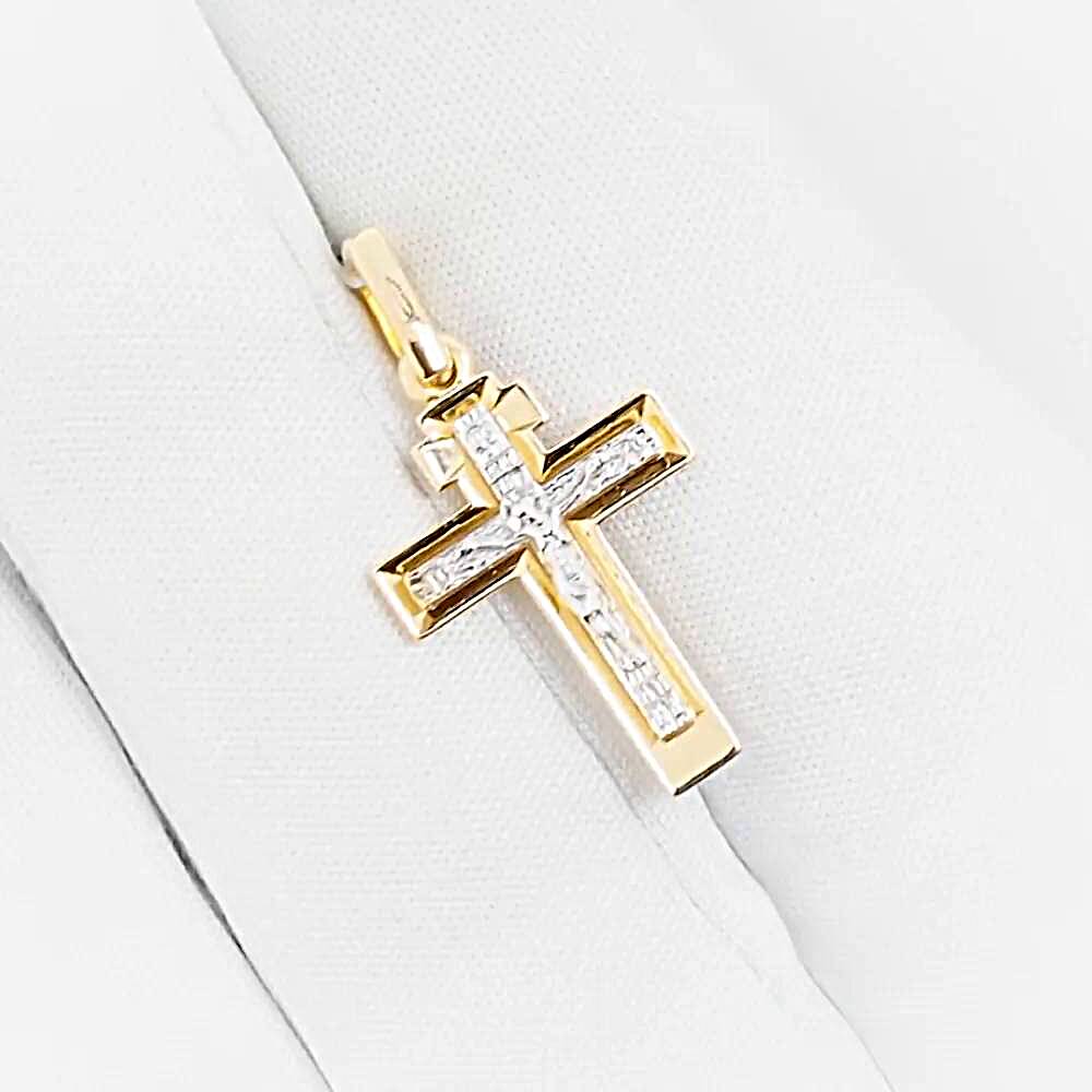 Крестик из красного золота 585 пробы