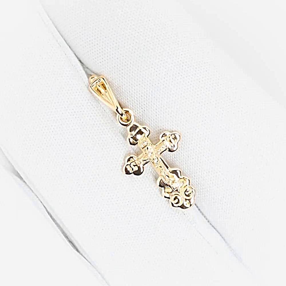 Крестик из красного золота 585 пробы