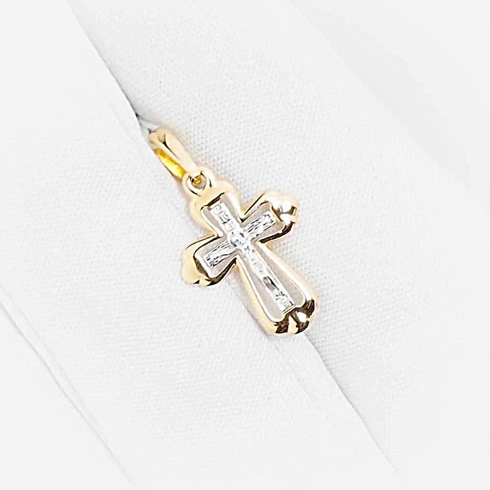 Крестик из красного золота 585 пробы