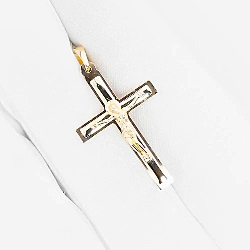 Крестик из красного золота 585 пробы