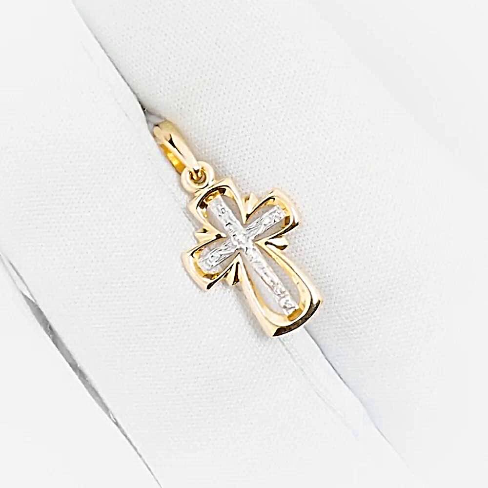 Крестик из красного золота 585 пробы