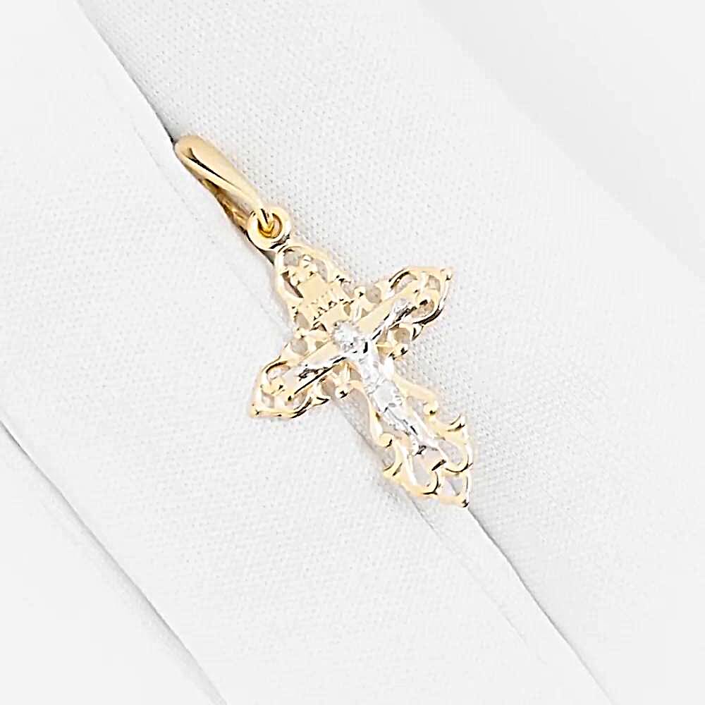 Крестик из красного золота 585 пробы