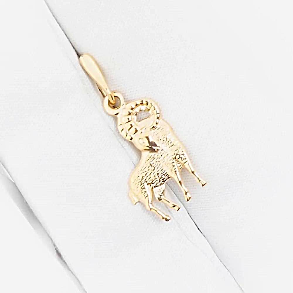 Подвес Овен из красного золота 375 пробы