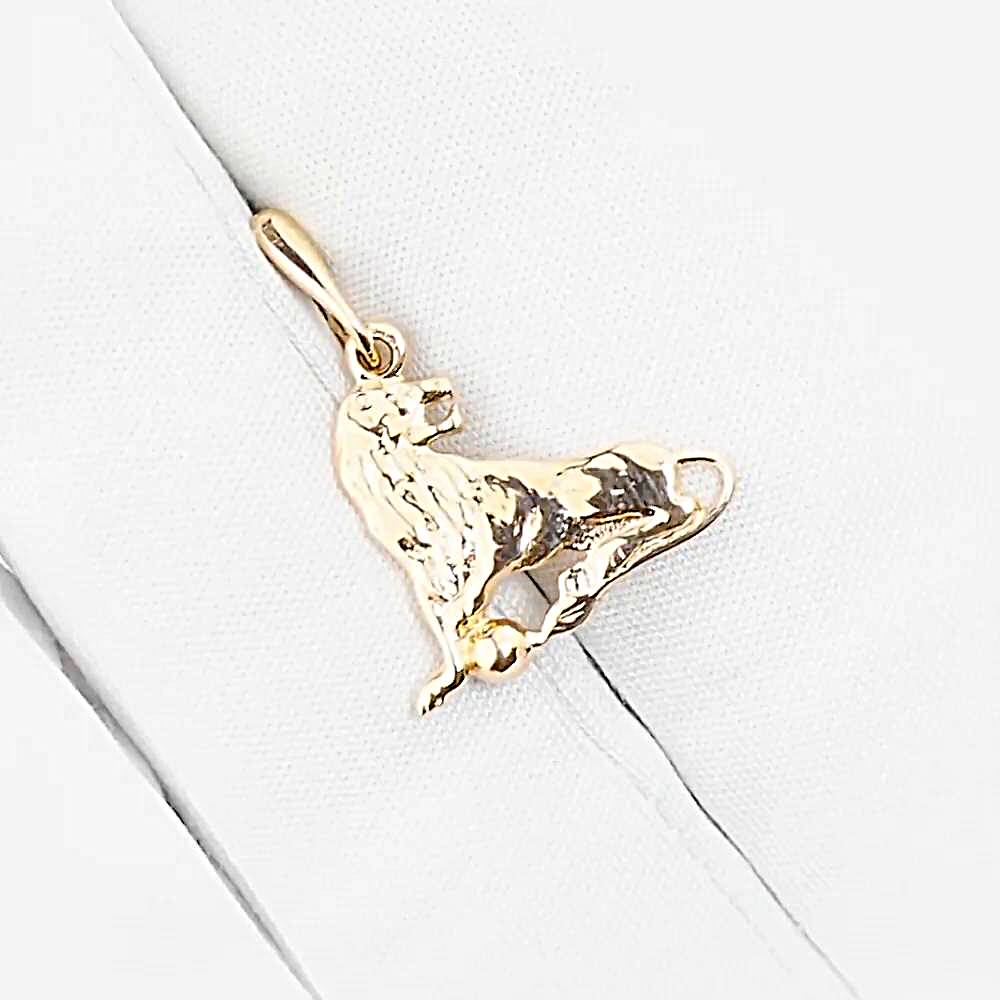 Подвес Лев из красного золота 375 пробы