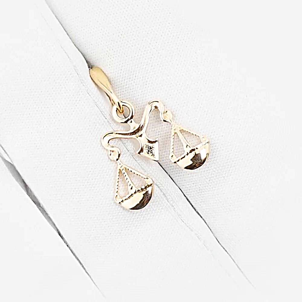 Подвес Весы из красного золота 375 пробы