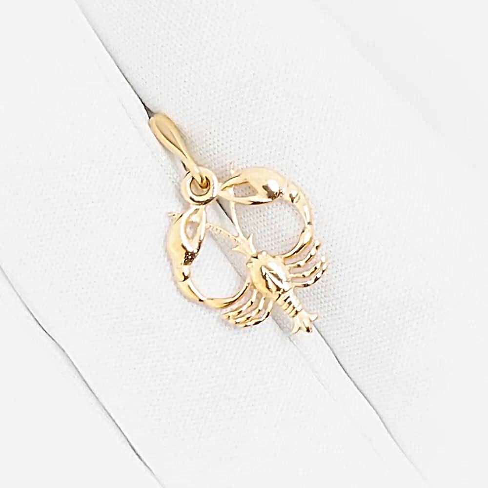 Подвес Рак из красного золота 375 пробы