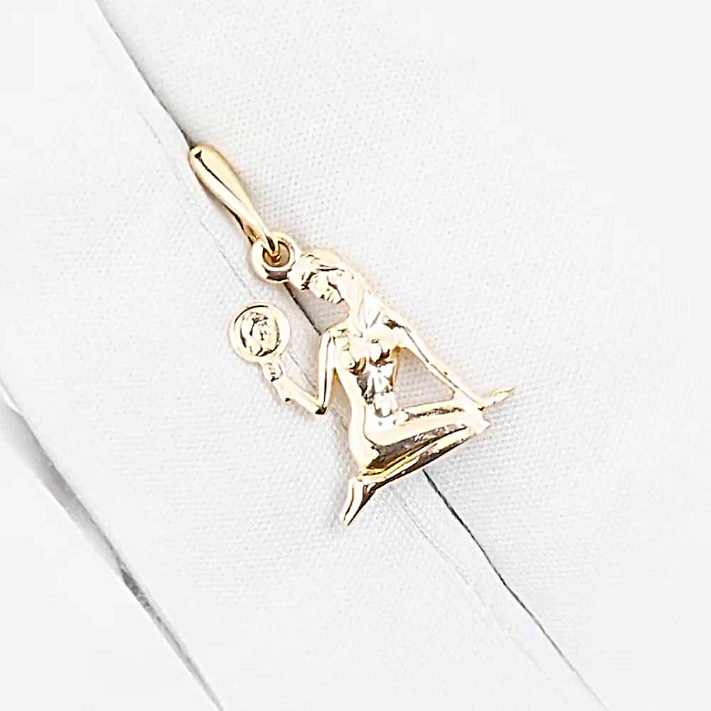 Подвес Дева из красного золота 375 пробы