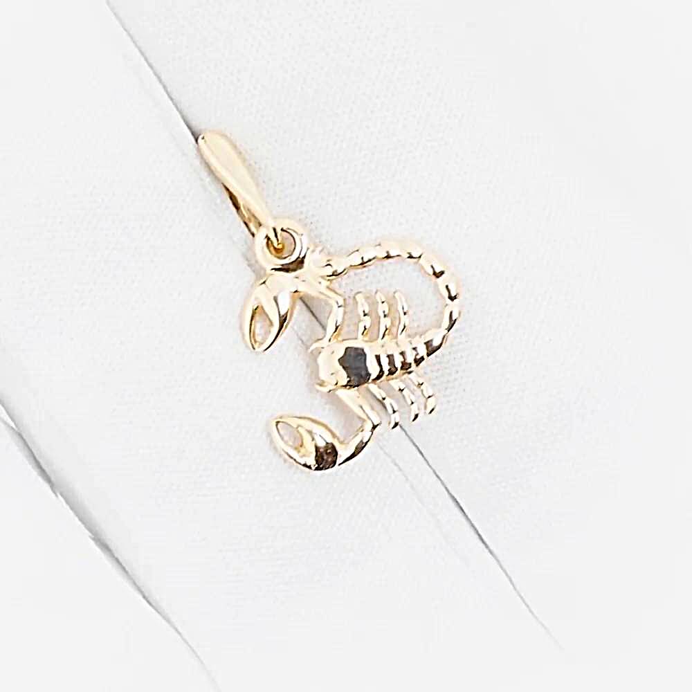 Подвес Скорпион из красного золота 375 пробы