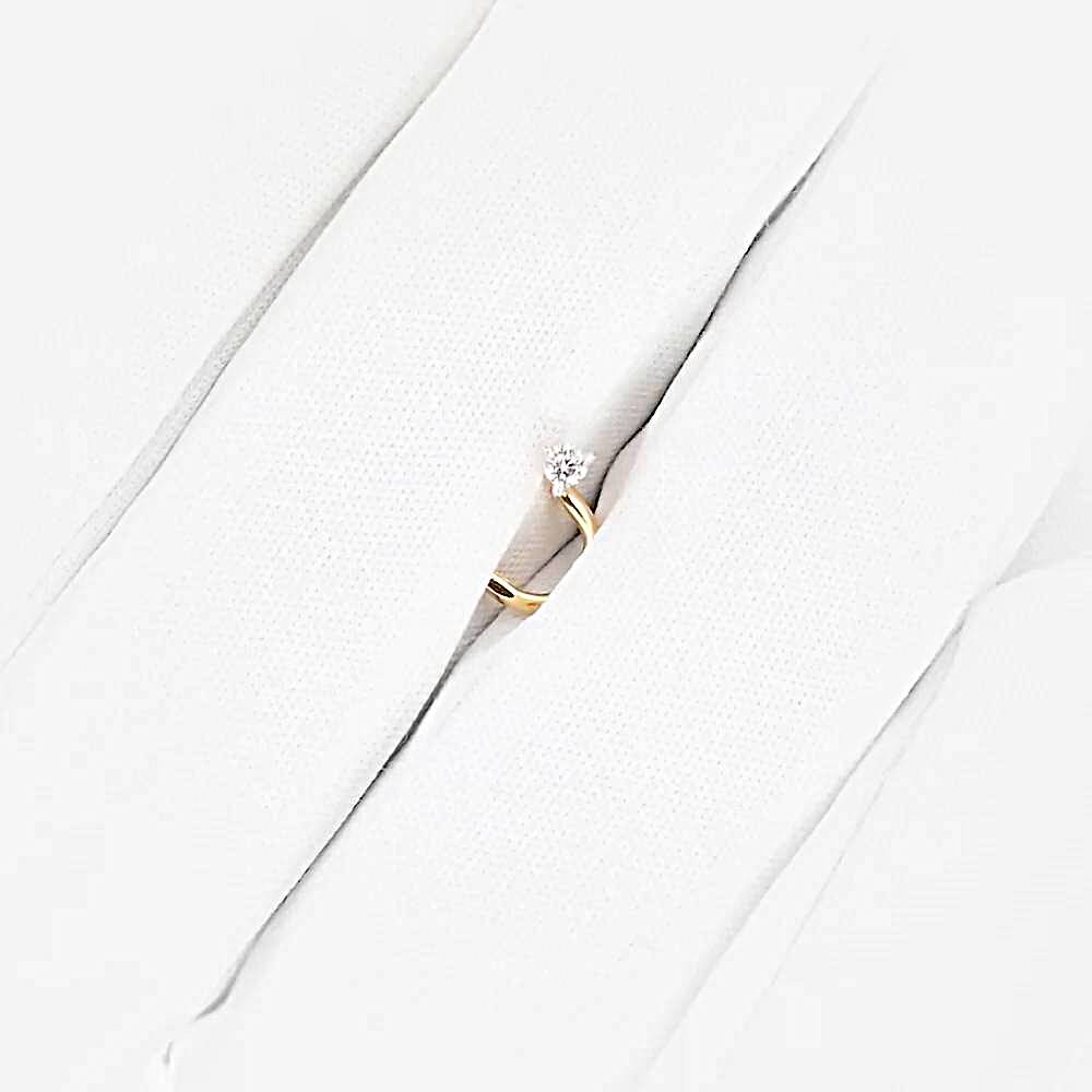 Пирсинг с фианитом из красного золота 585 пробы 1