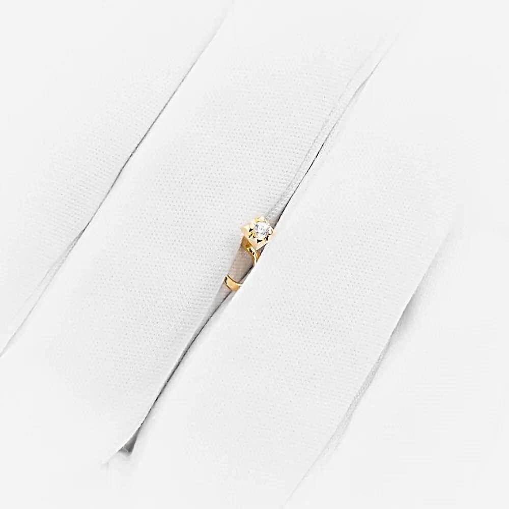 Пирсинг с фианитом из красного золота 585 пробы 1