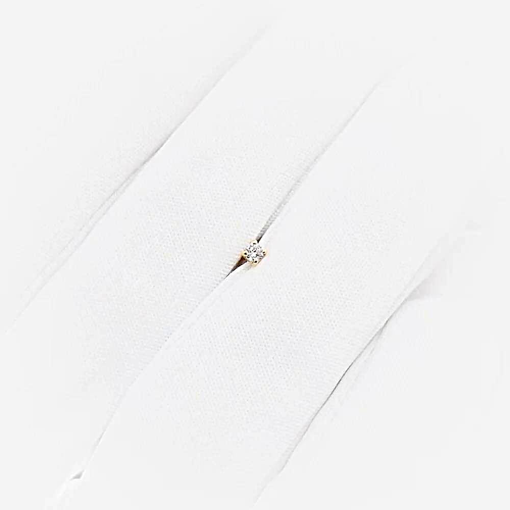 Пирсинг с фианитом из красного золота 585 пробы 1