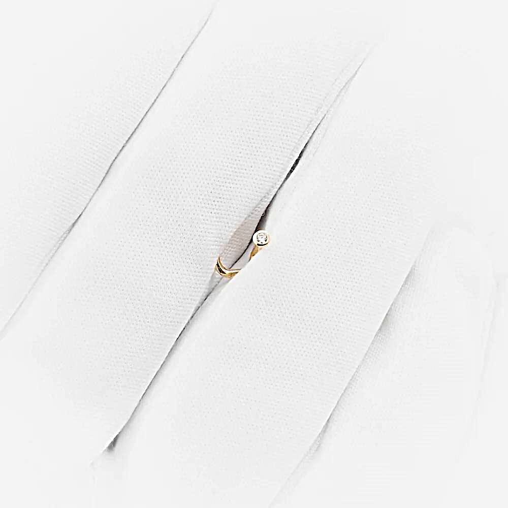 Пирсинг с фианитом из красного золота 585 пробы 1