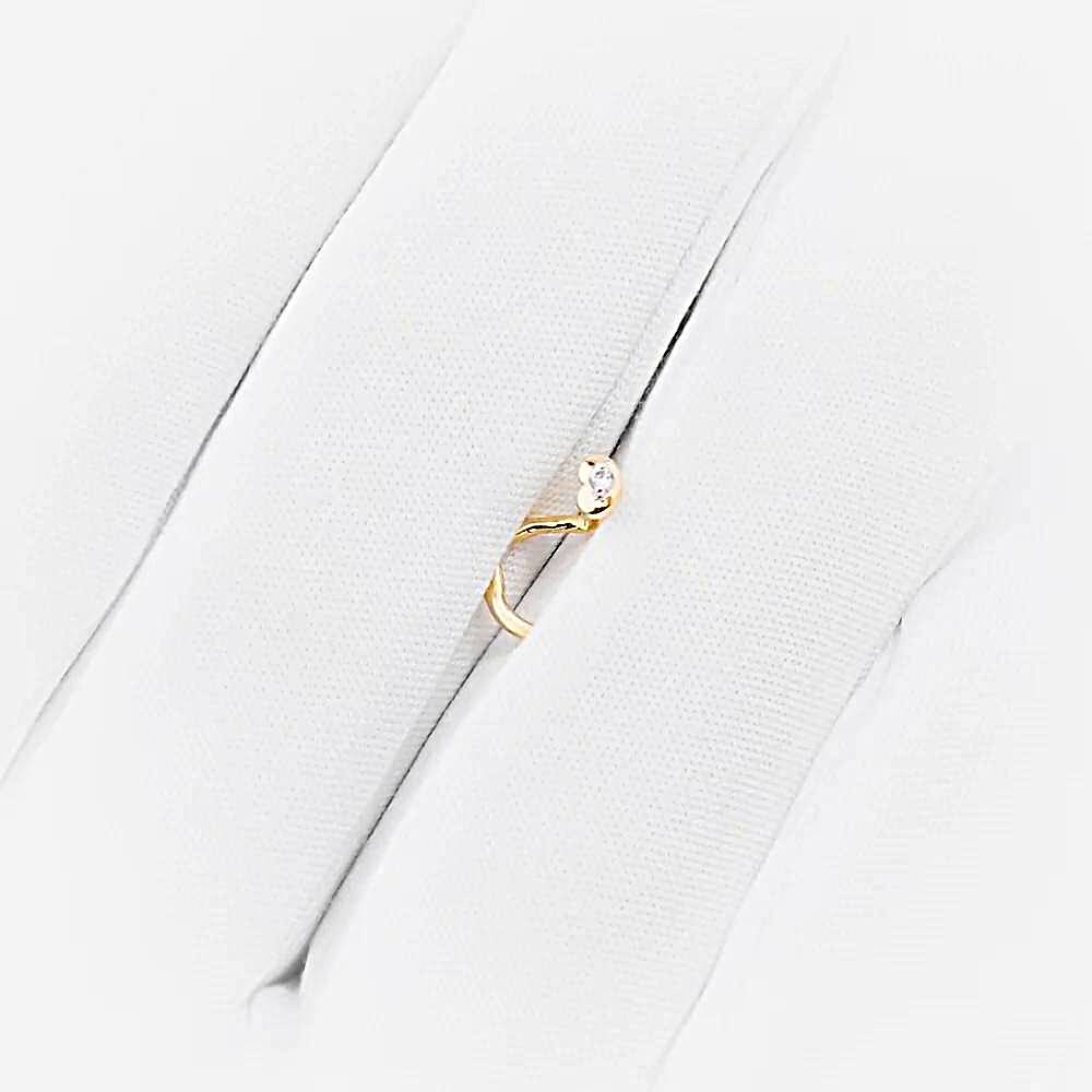 Пирсинг с фианитом из красного золота 585 пробы 1