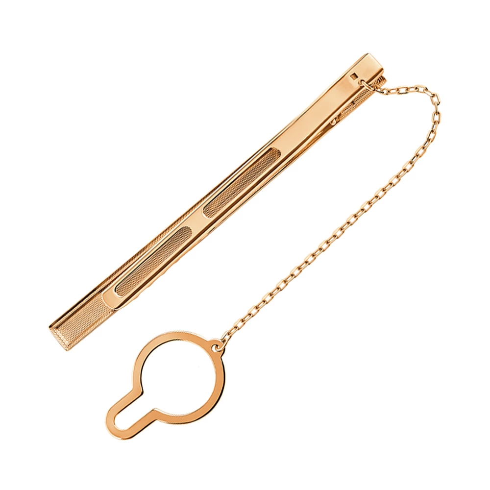 Заколка для галстука из красного золота 585 пробы