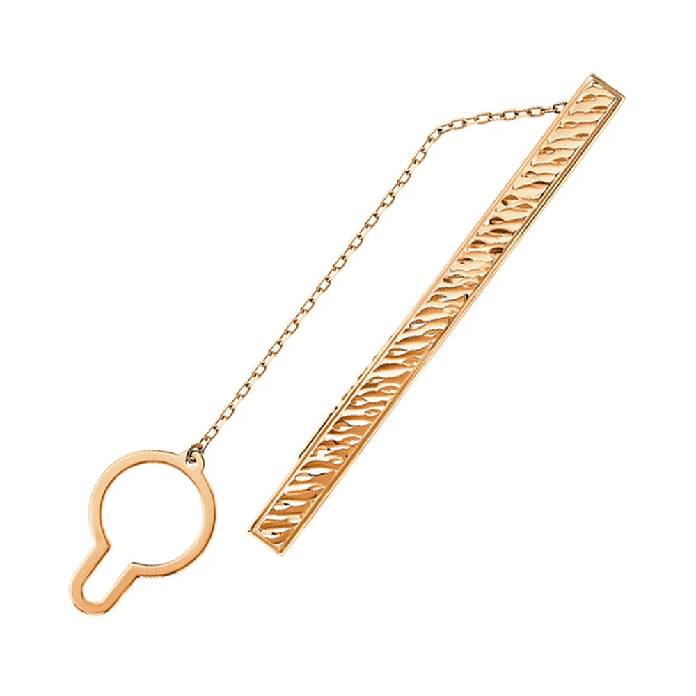 Заколка для галстука из красного золота 585 пробы