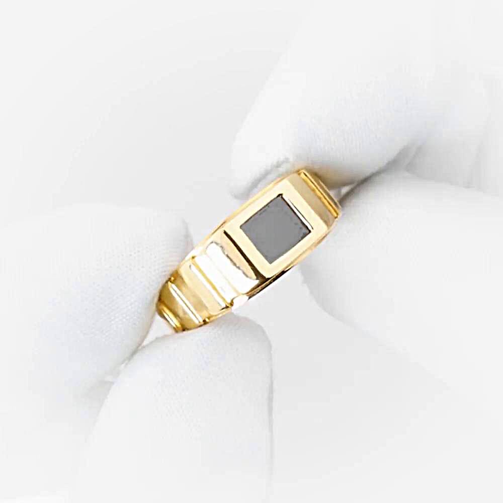 Кольцо с фианитом из красного золота 585 пробы 1