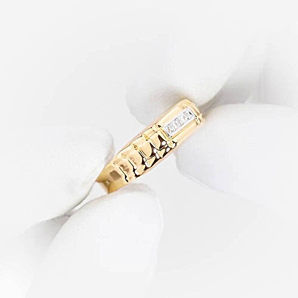 Кольцо с фианитами из красного золота 585 пробы 1