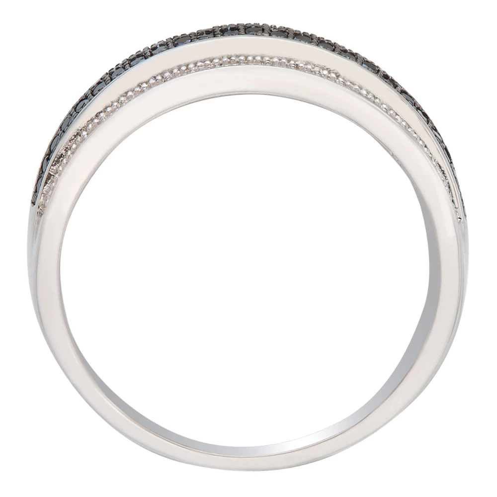 Кольцо с фианитами из серебра 925 пробы