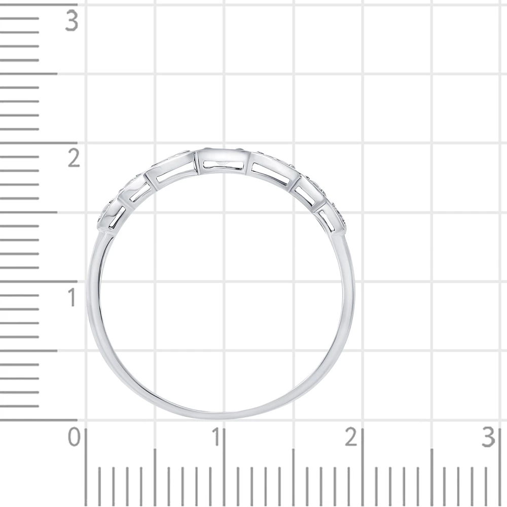Кольцо наборное с ювелирными кристаллами из серебра 925 пробы