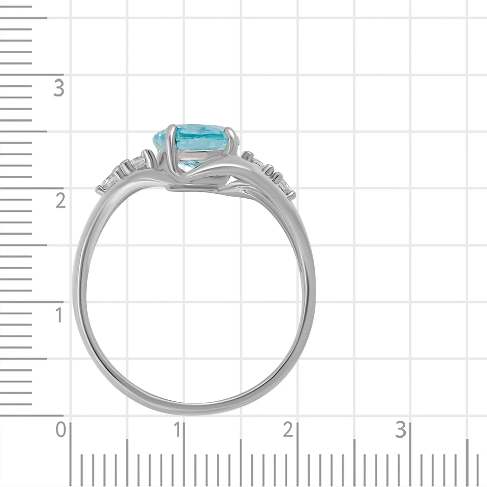 Кольцо с топазами из серебра 925 пробы 3