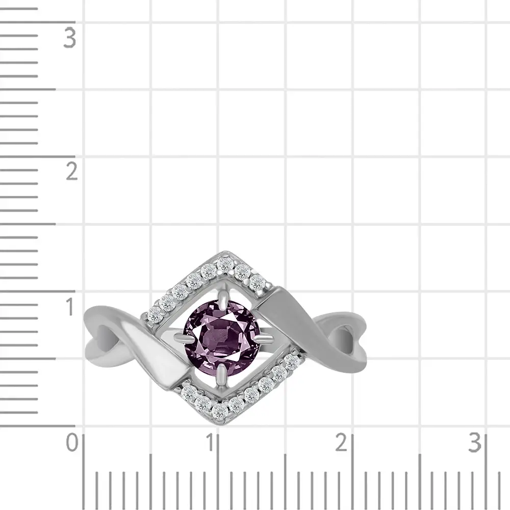 Кольцо с аметистами из серебра 925 пробы 2