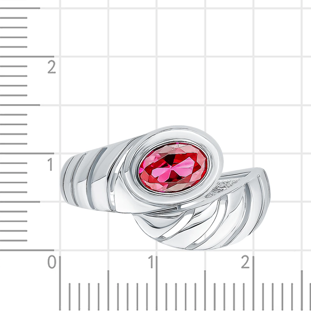 Кольцо с фианитом из серебра 925 пробы 2