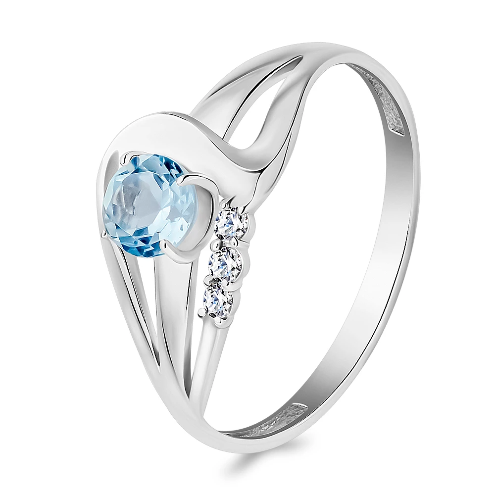 Кольцо с топазами из серебра 925 пробы 1