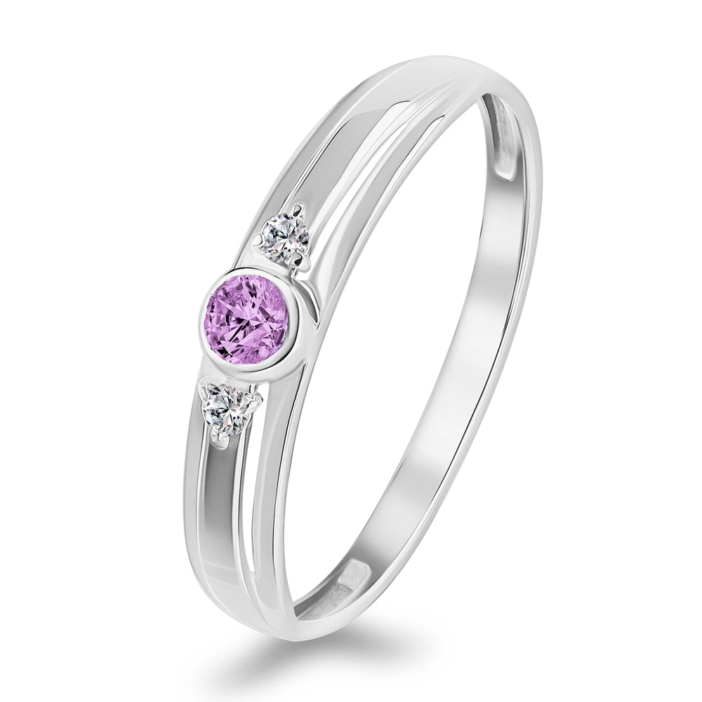 Кольцо с аметистами из серебра 925 пробы 1