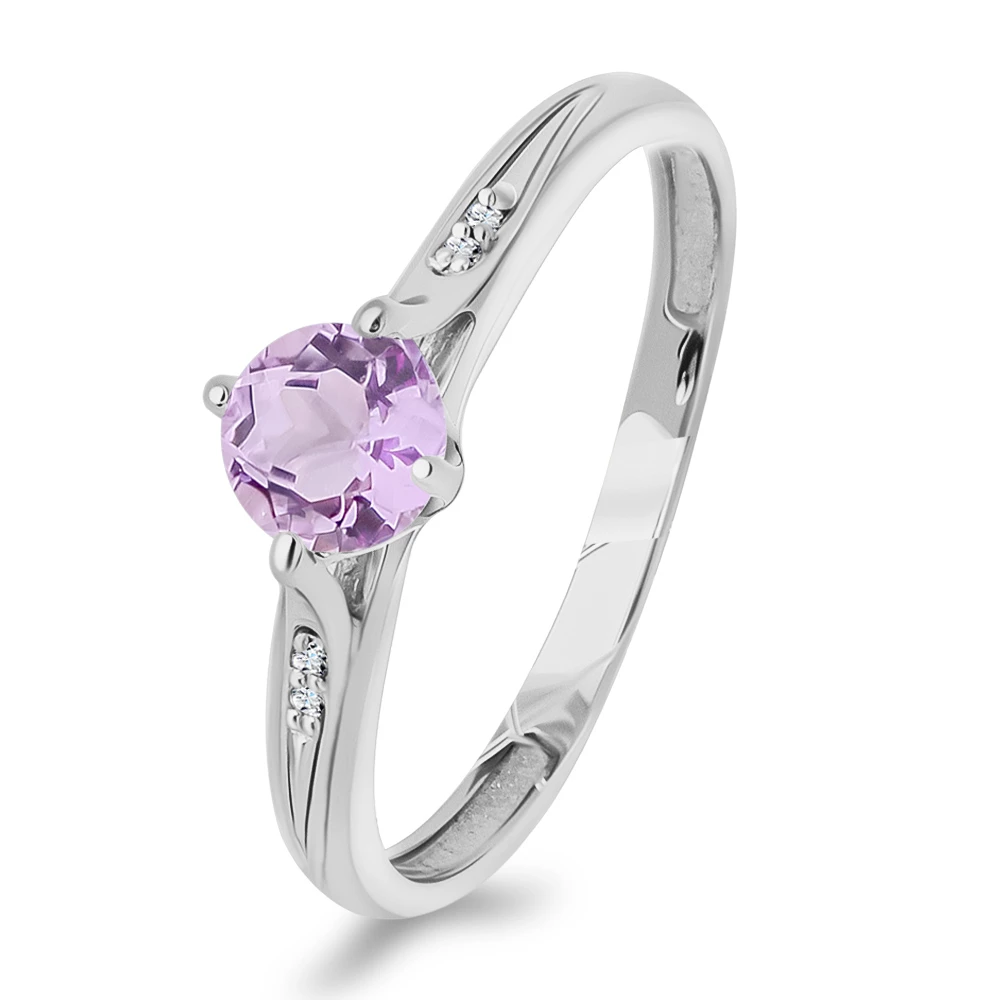 Кольцо с аметистами из серебра 925 пробы 1