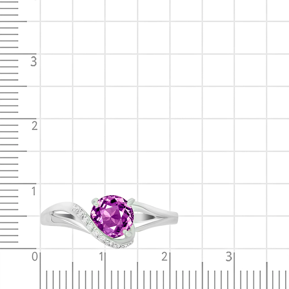 Кольцо с аметистами из серебра 925 пробы 2