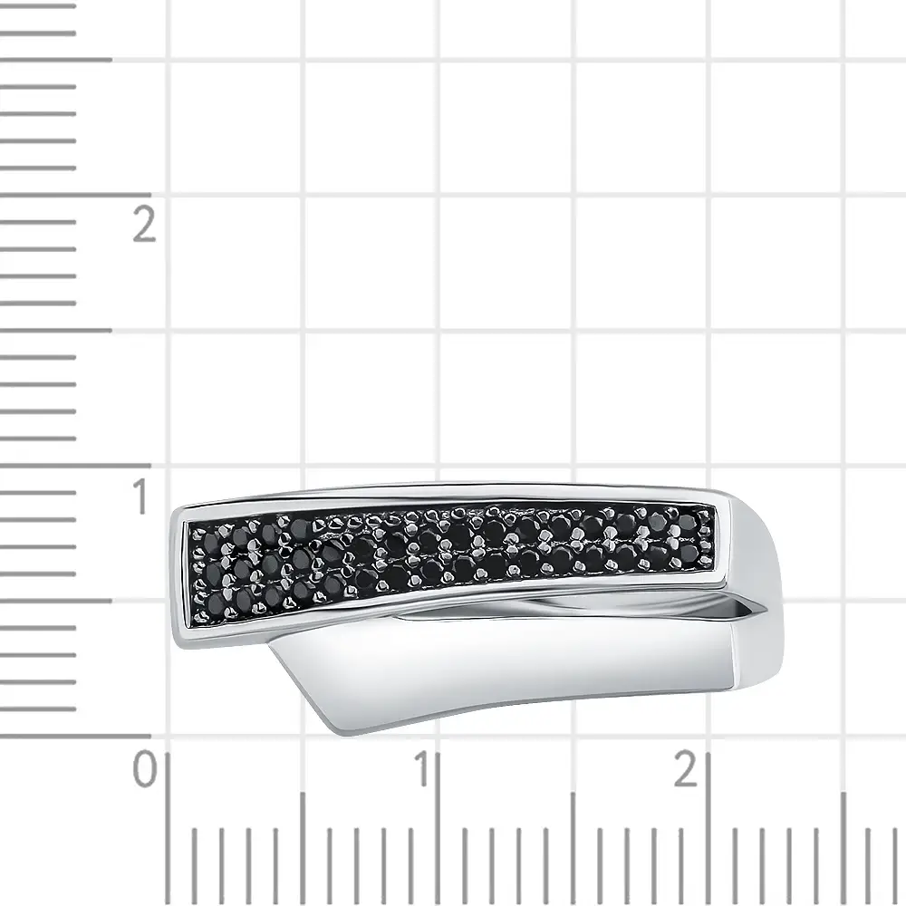 Кольцо с фианитами из серебра 925 пробы 3