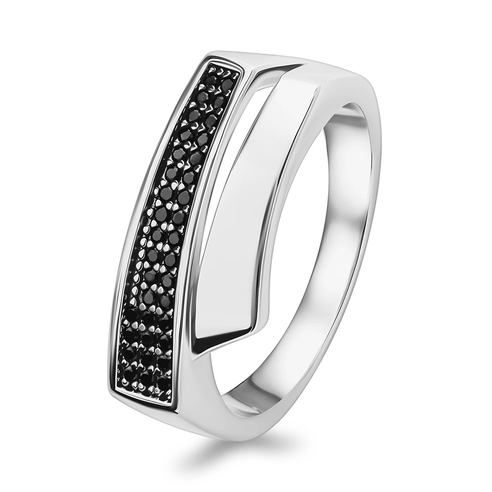 Кольцо с фианитами из серебра 925 пробы 2