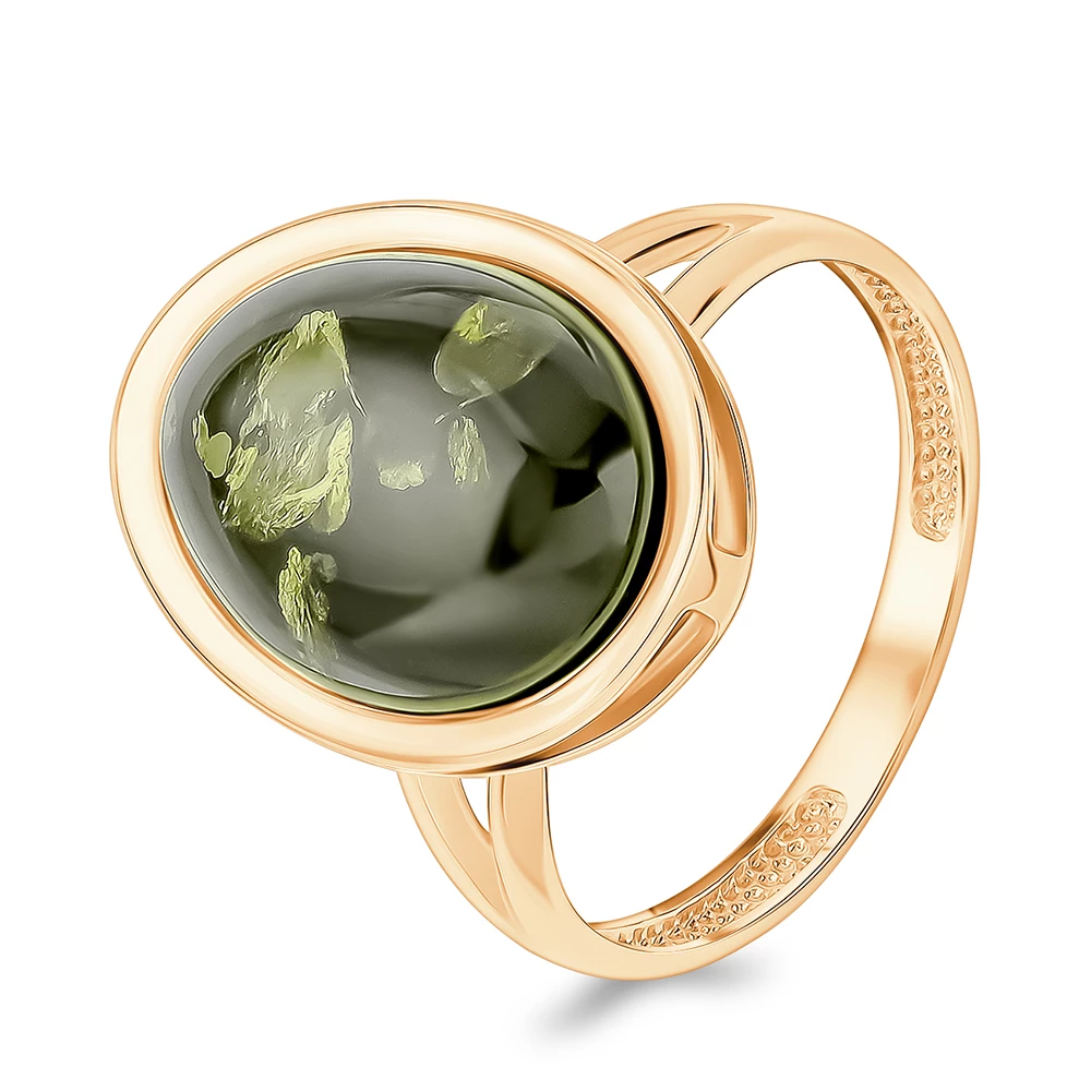 Кольцо с янтарем из серебра 925 пробы 1