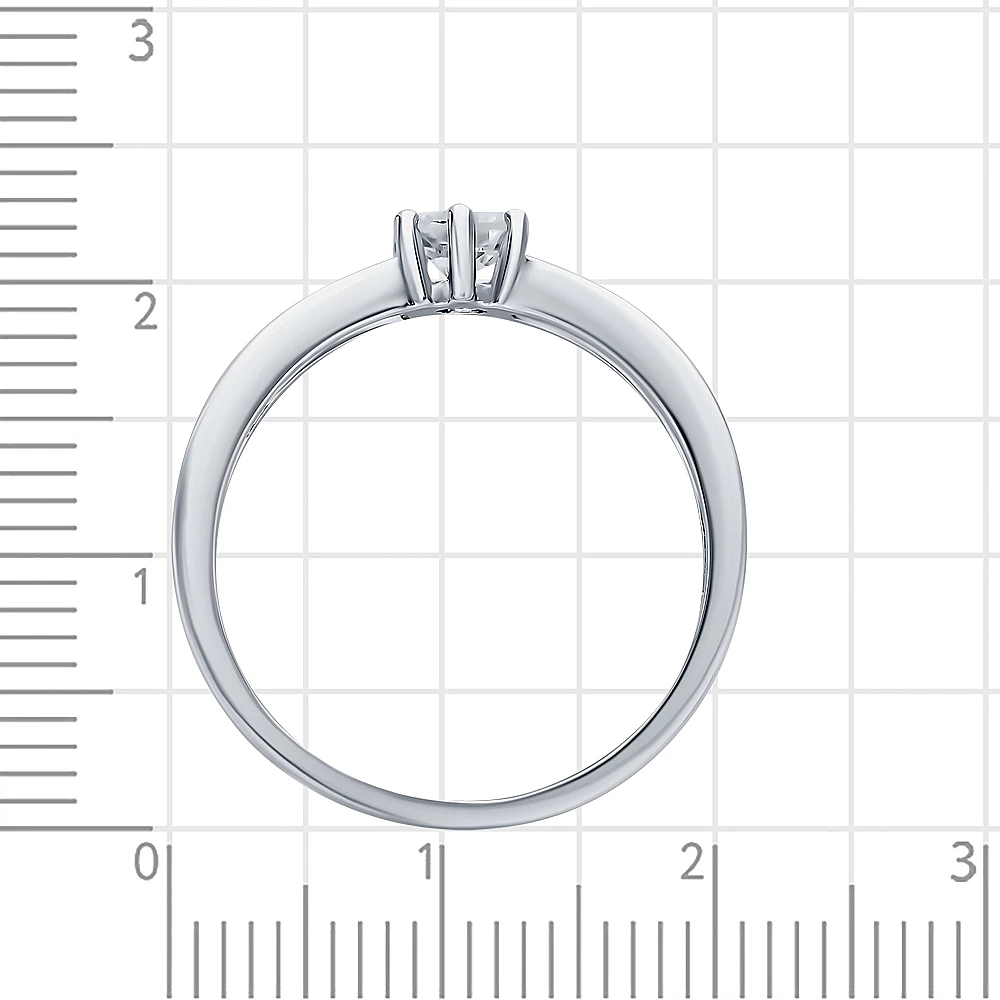 Кольцо с фианитами из серебра 925 пробы