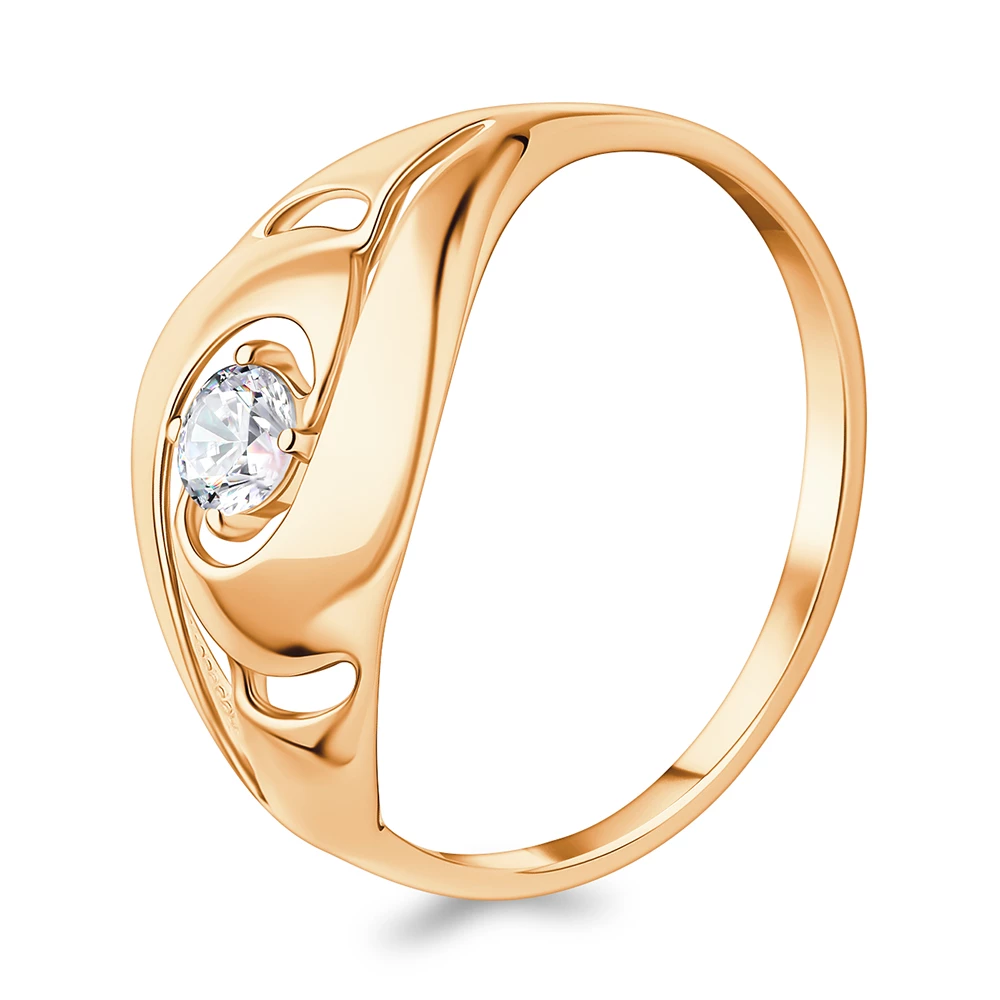 Кольцо с фианитом из серебра 925 пробы Кольцо с фианитом из серебра 925 пробы