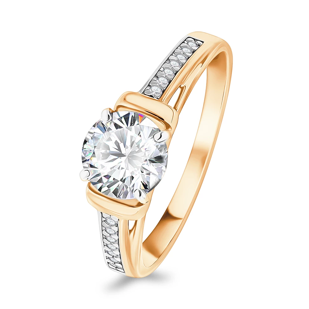 Кольцо с фианитами из серебра 925 пробы 1