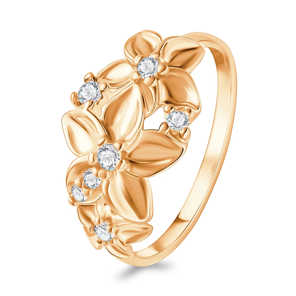 Кольцо с фианитами из серебра 925 пробы 1